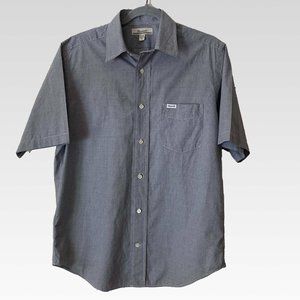 Faconnable Men's Black/White Microcheck Short Sleeve Shirt